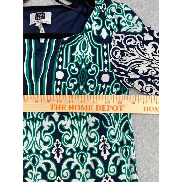 Laundry By Design Ladies Shift Dress 3/4 Sleeve Damask Pattern Lined Size 4 - Picture 10 of 14
